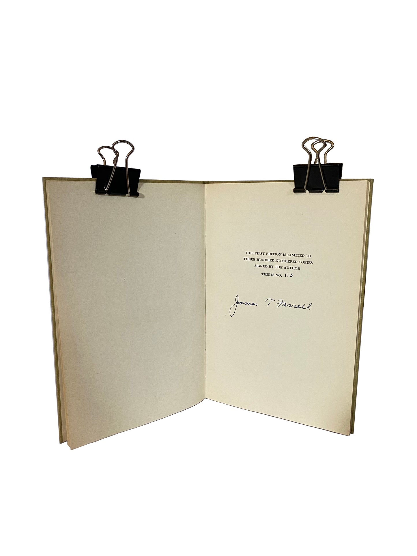 A Misunderstanding by James T. Farrell, signed