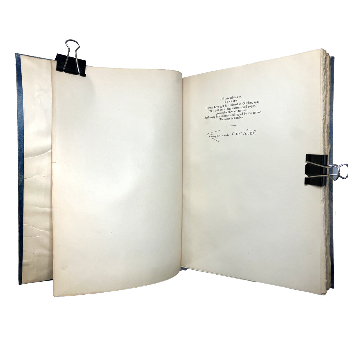 Dynamo by Eugene O'Neill, signed