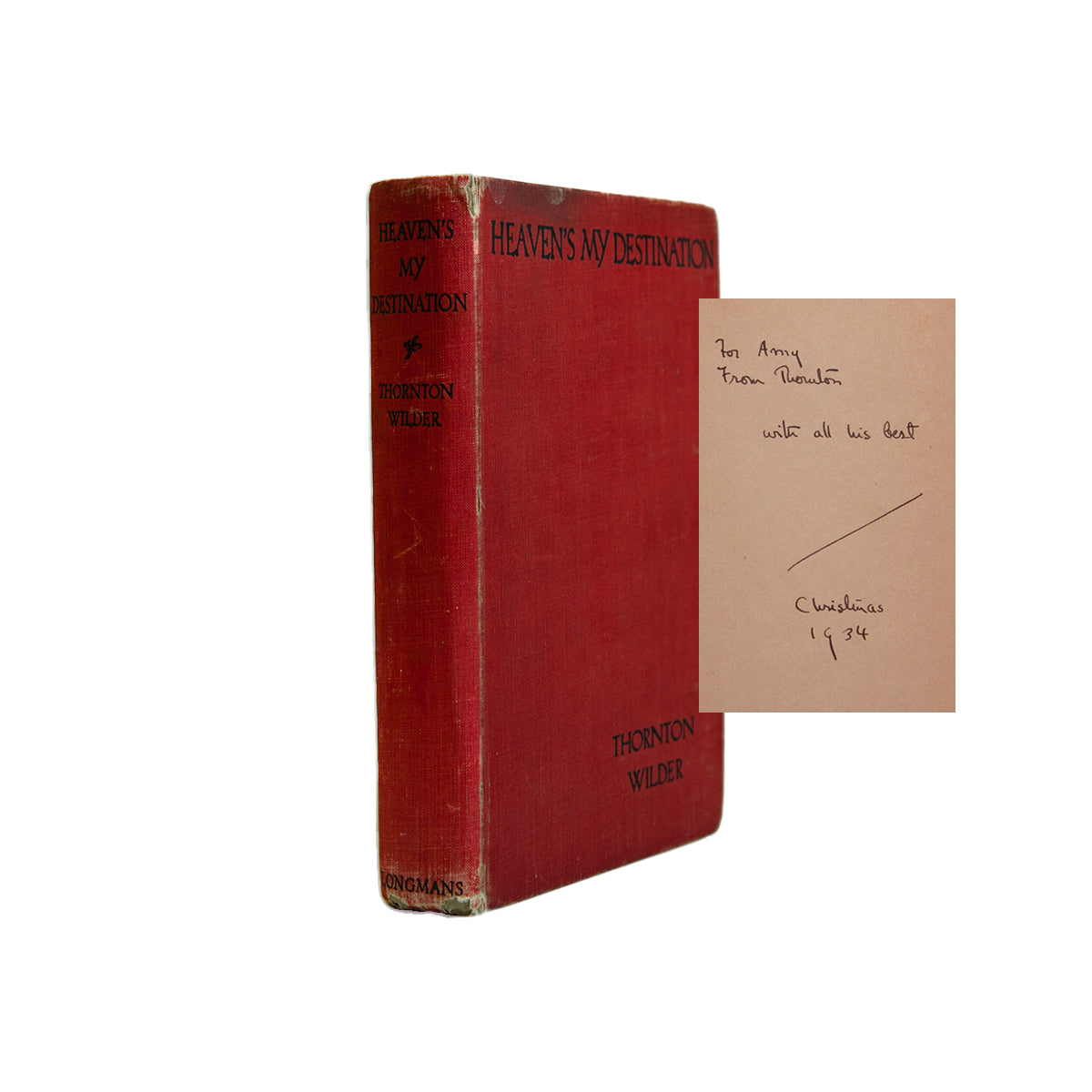 Heaven's My Destination by Thornton Wilder, signed