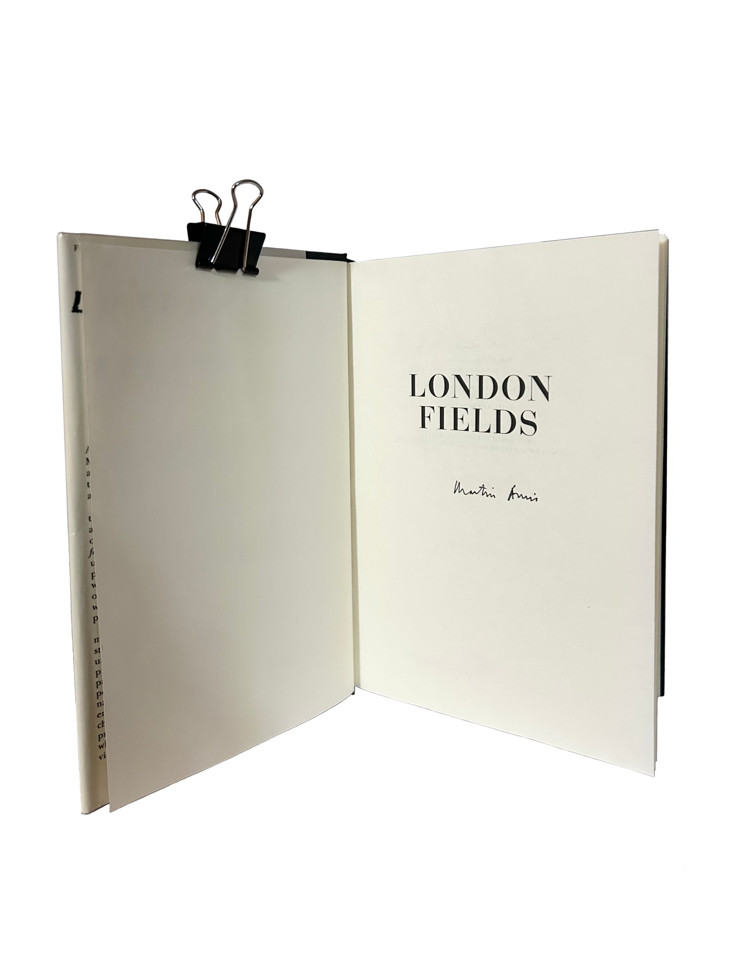 London Fields by Martin Amis, signed