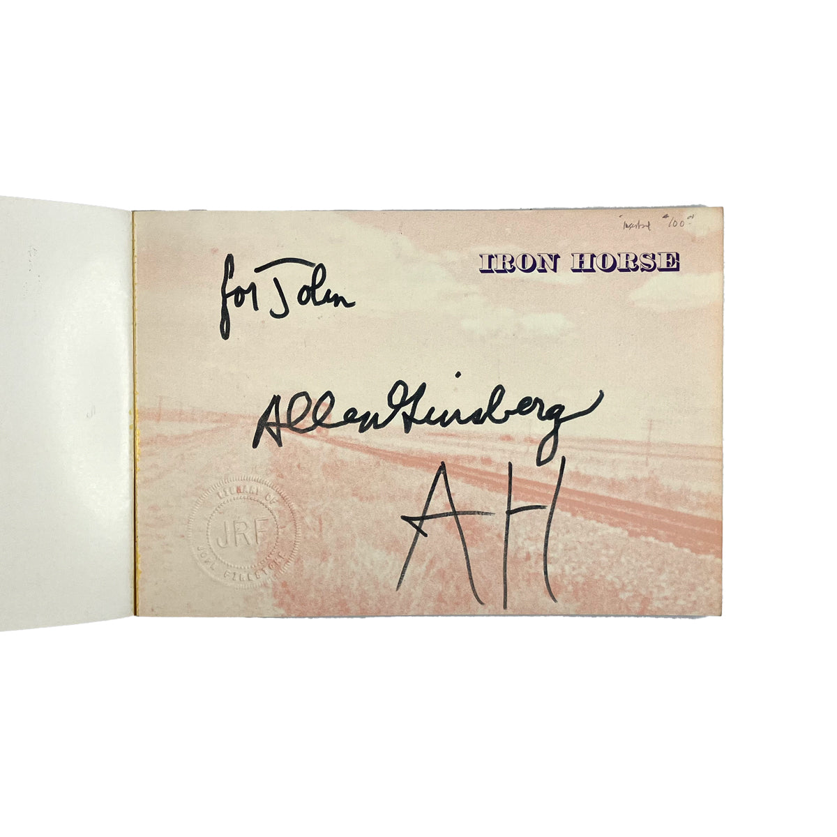 Iron Horse by Allen Ginsberg, signed