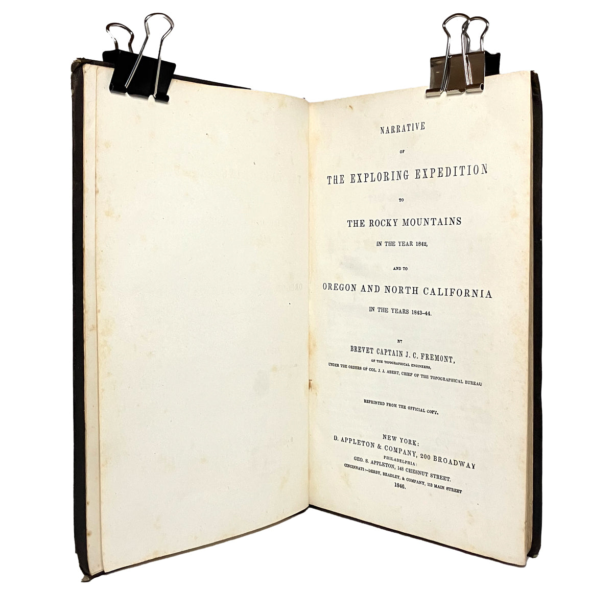Narrative of the Exploring Expedition to the Rocky Mountains by J.C. Fremont