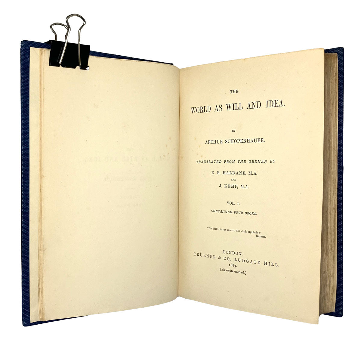 The World as Will and Idea by Schopenhauer