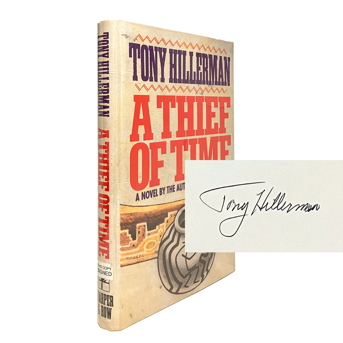 A Thief of Time by Tony Hillerman, signed