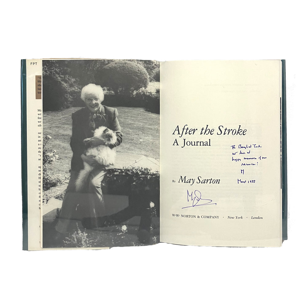 After the Stroke by May Sarton, signed