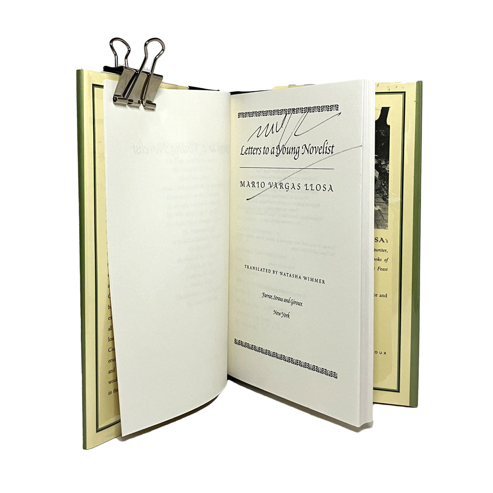 Letters to a Young Novelist by Mario Vargas Llosa, signed