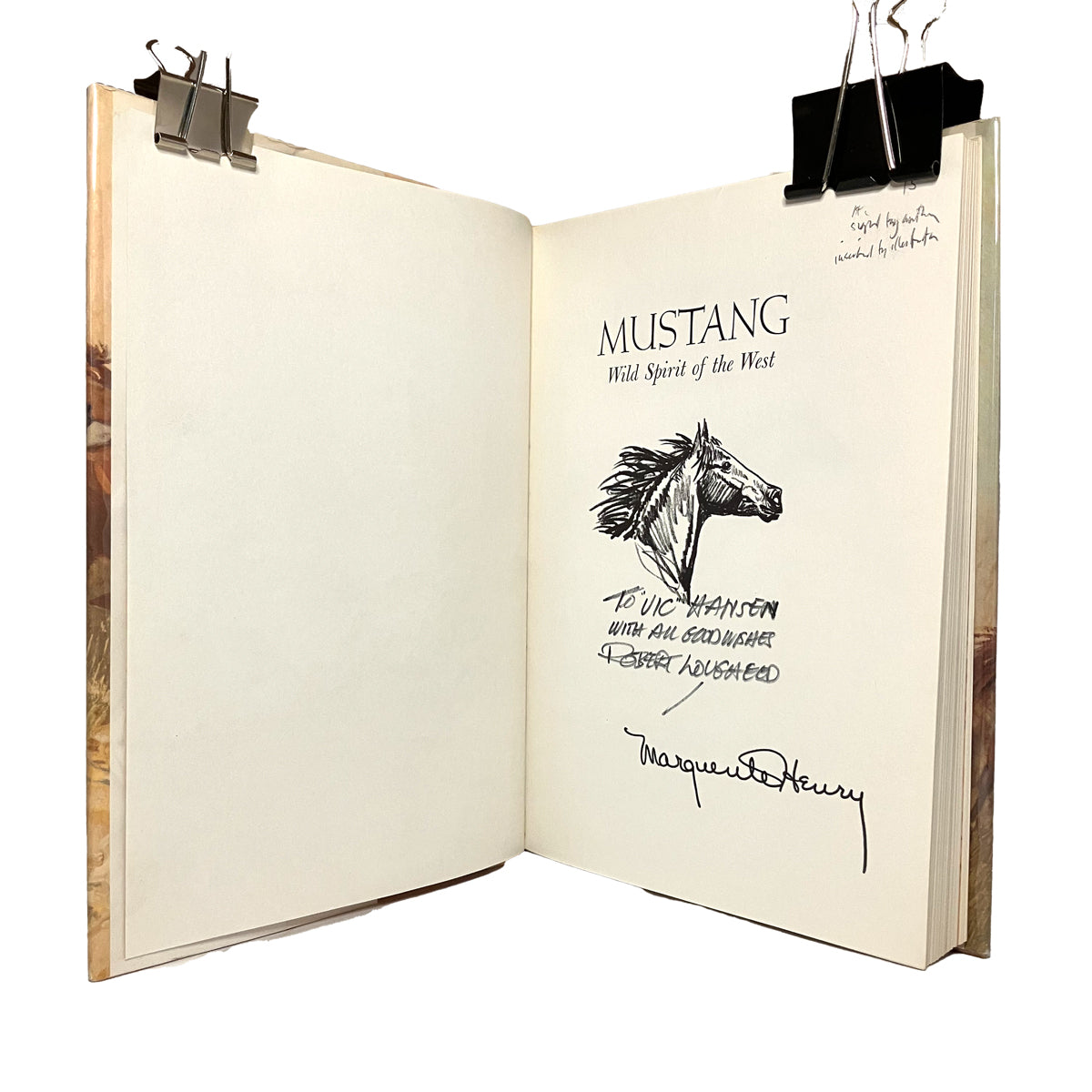 Mustang by Marguerite Henry, signed