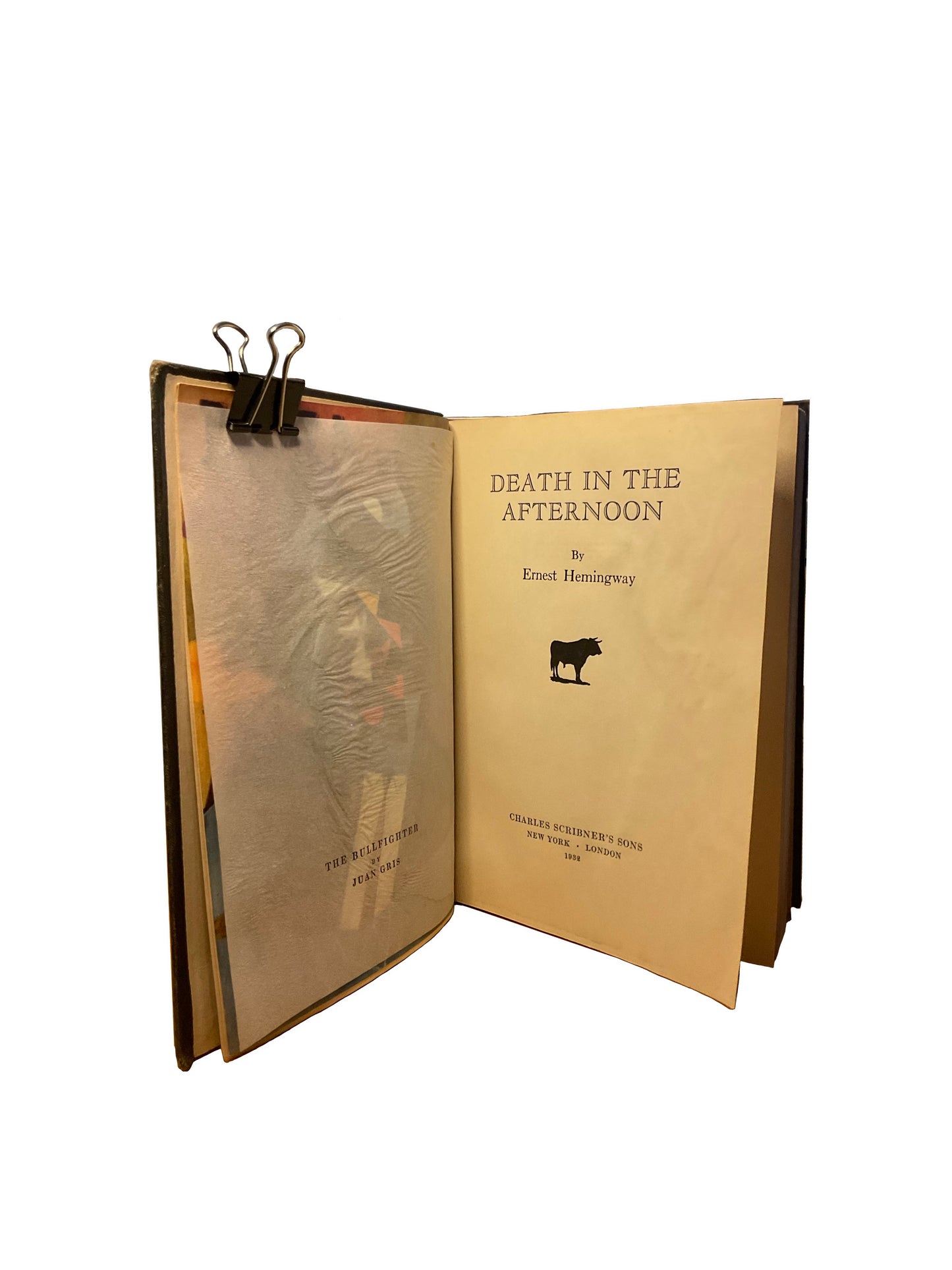 Death in the Afternoon by Ernest Hemingway, owned by Edward Hall