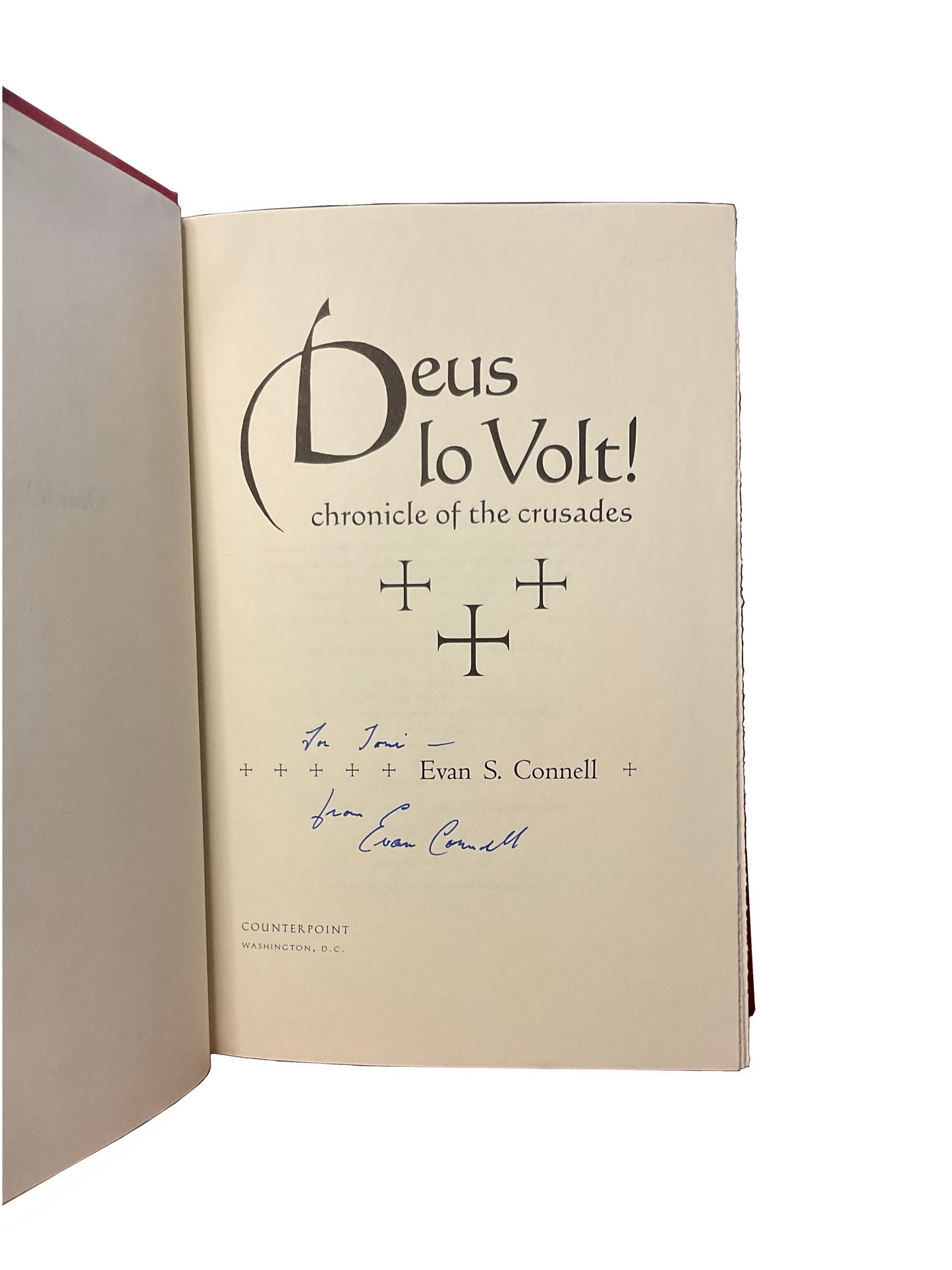Deus lo Volt! by Evan S. Connell, inscribed by author