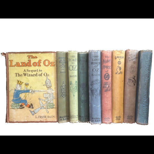 Assortment of Oz books by L. Frank Baum and Ruth Plumly Thompson