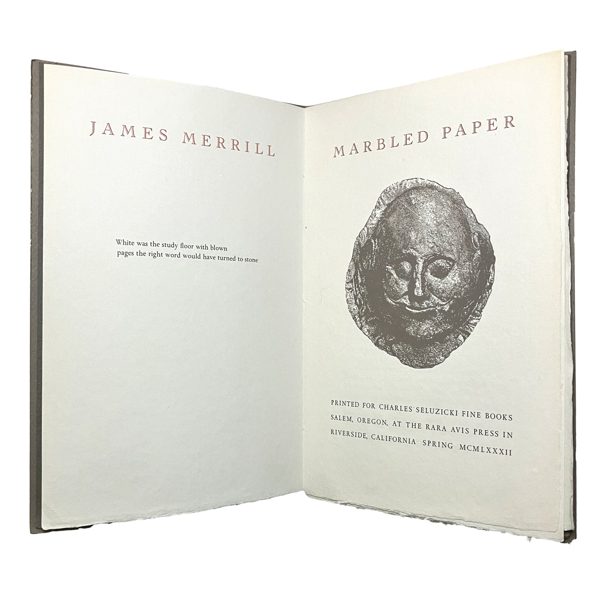 Marbled Paper by James Merrill, signed