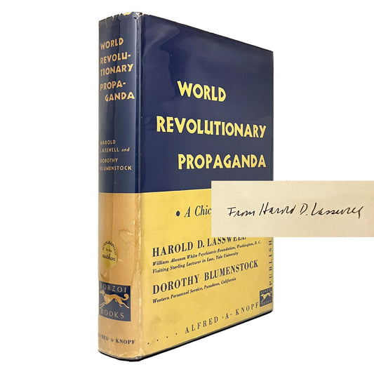 World Revolutionary Propaganda by Harold Lasswell, signed